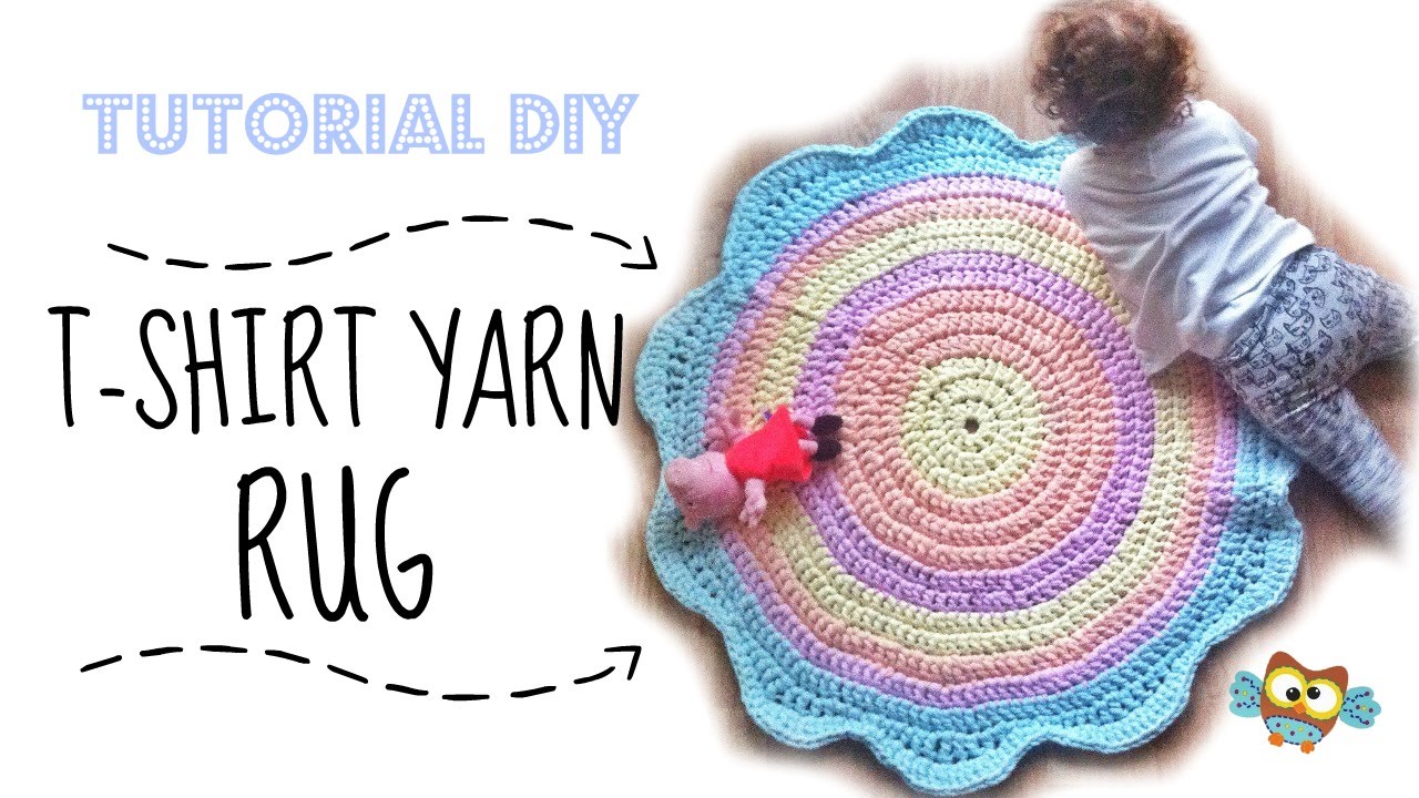 DIY Easy and beautiful T-SHIRT YARN RUG