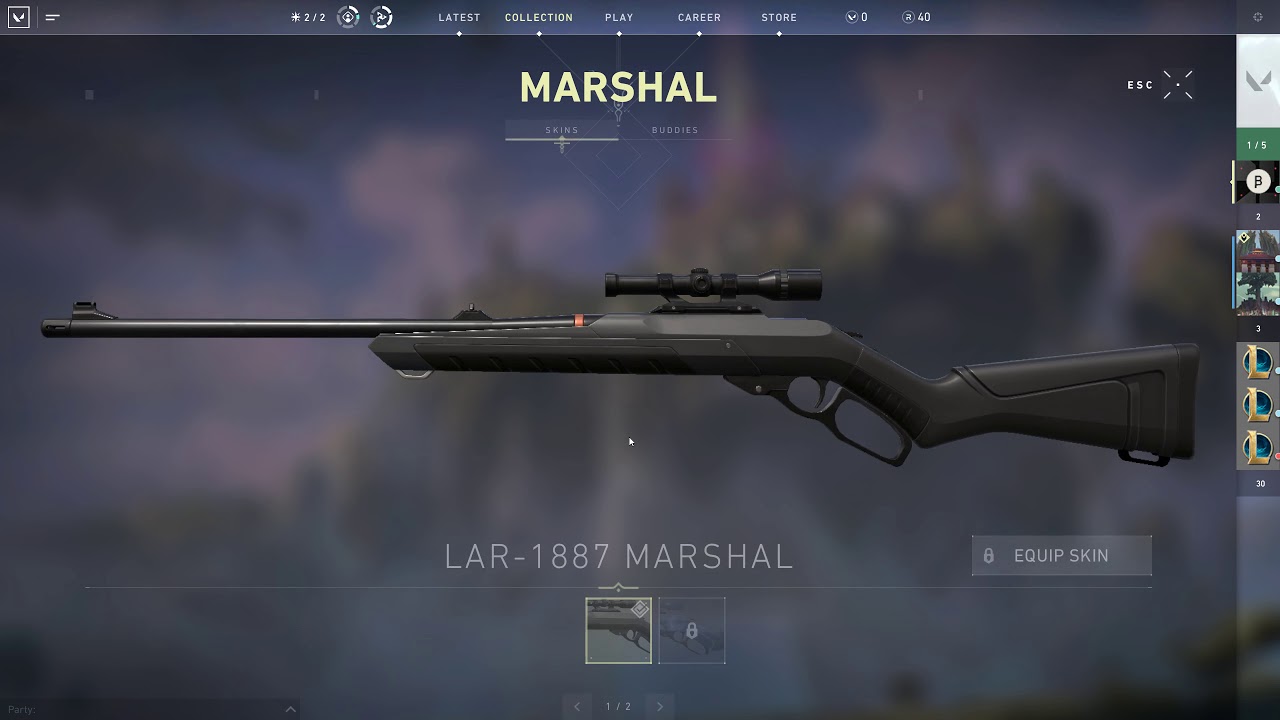 LAR-1887 Marshal Skin preview - Valorant Closed Beta