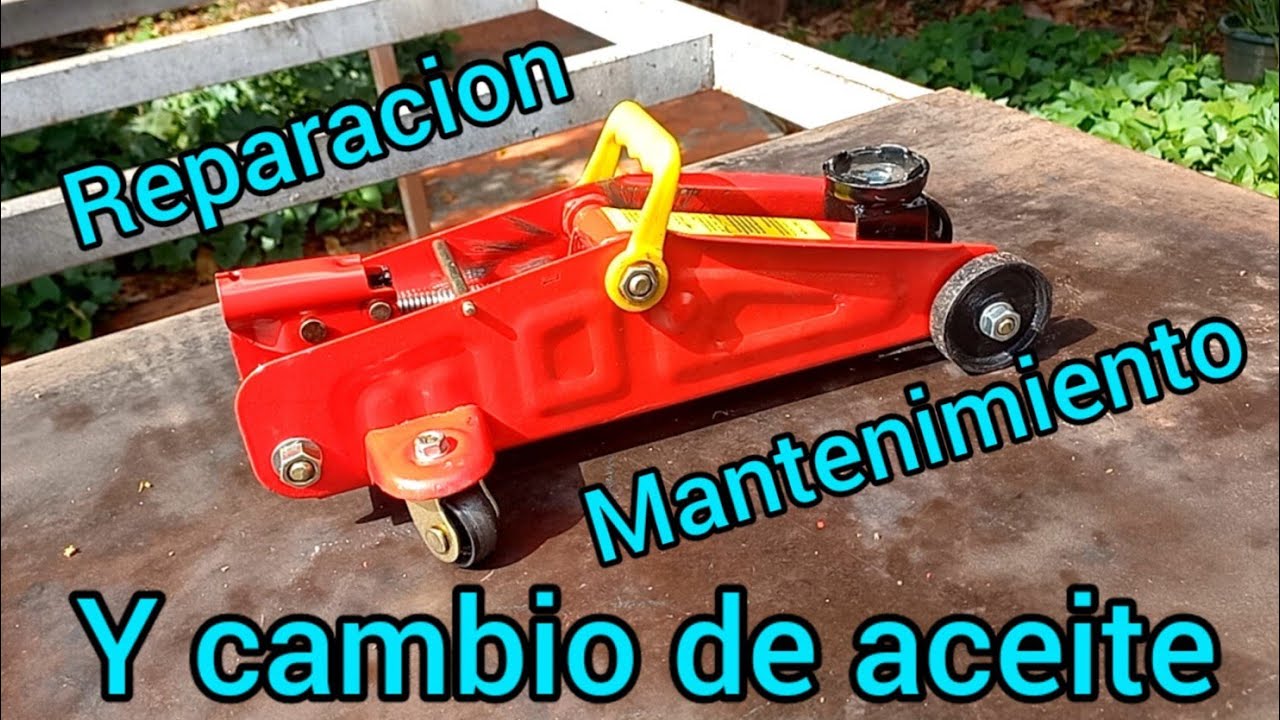 Reparación de gato caimán, limpieza y cambio de aceite.