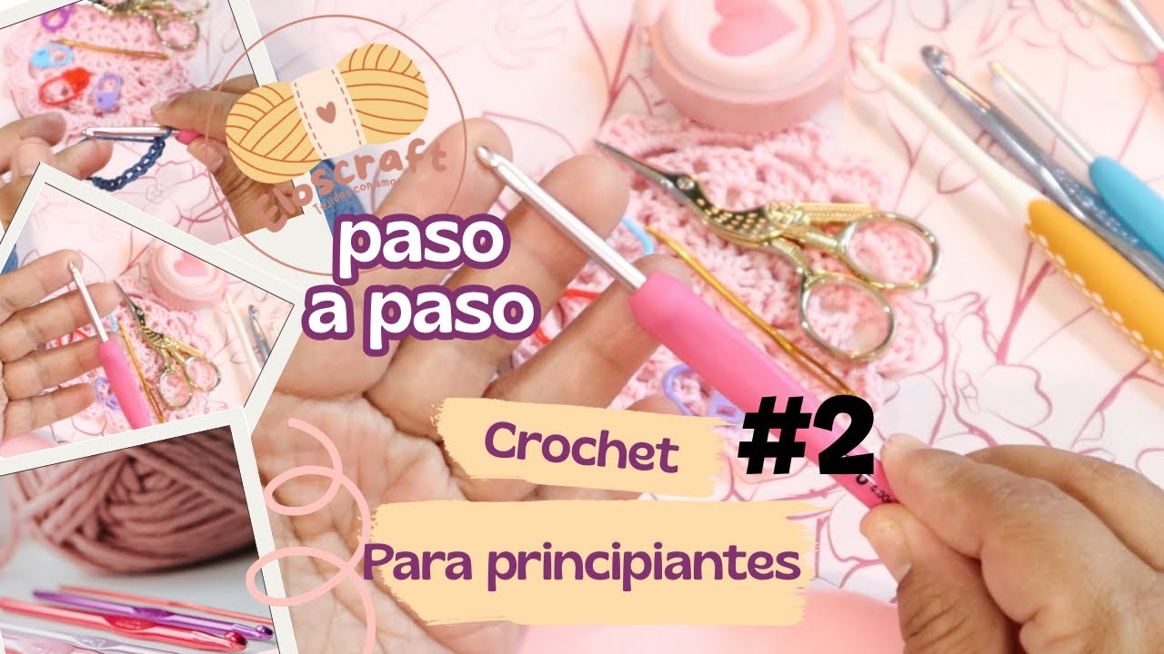 CLASE 2:🧶CURSO BÁSICO A CROCHET NO CREERÁS LO FÁCIL QUE ES ,punto alto.🧶🧶🧶