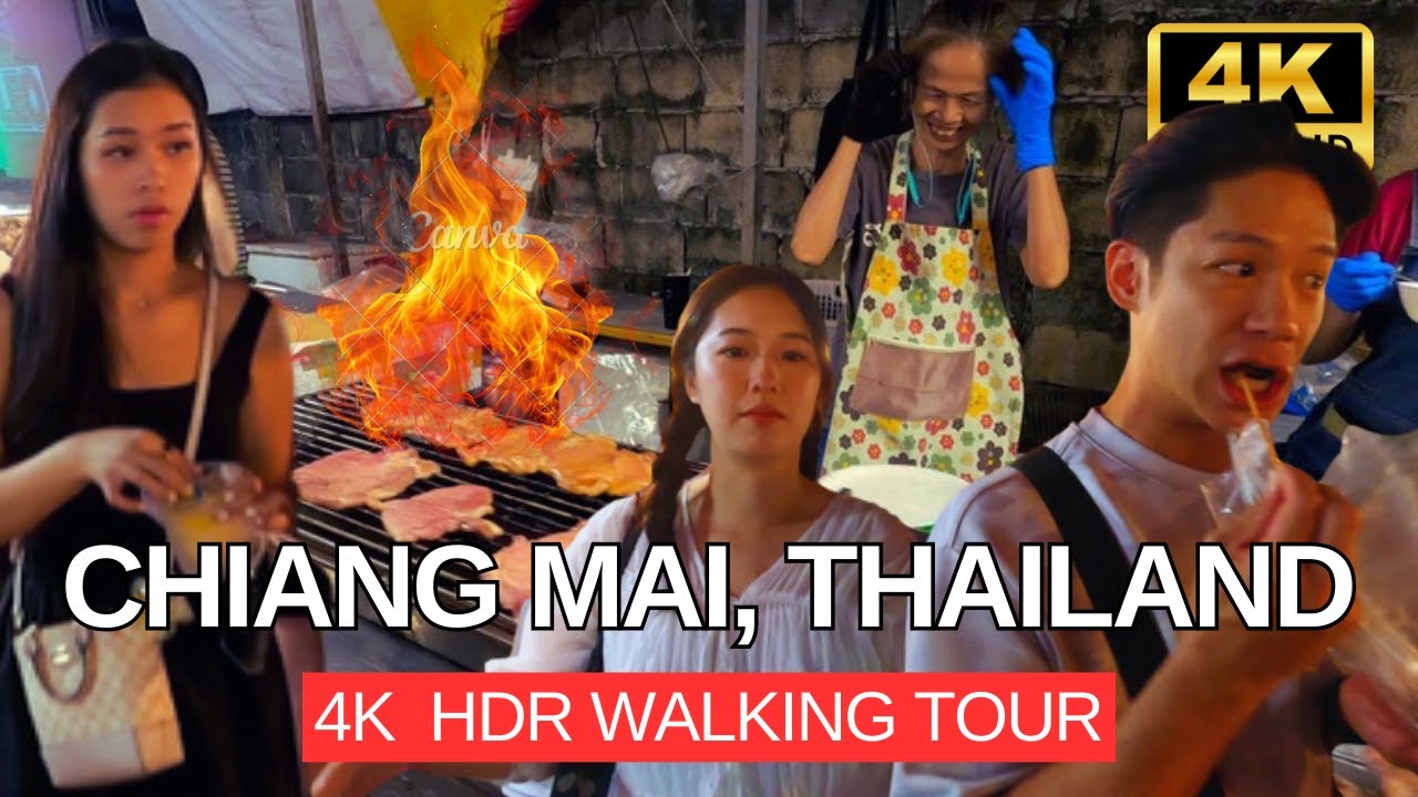 CHIANG MAI, Thailand Food Tour - Saturday Walking Street Market - Night Market Street Food