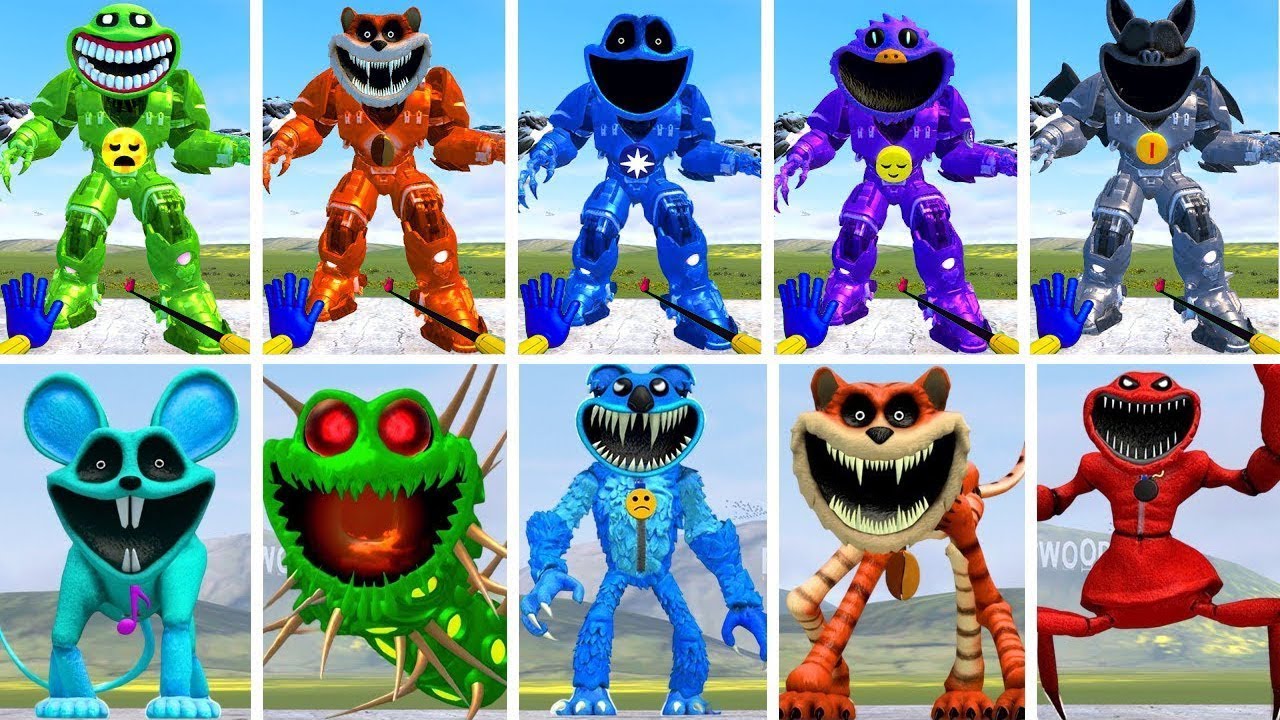 ALL SMILING CRITTERS FAMILY VS ALL FORGOTTEN MECHATITAN POPPY PLAYTIME CHAPTER 3 In Garry's Mod!