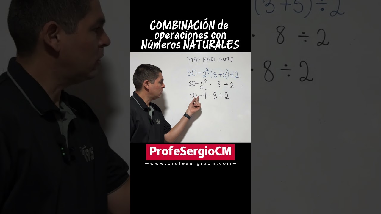 Operaci&oacute;n combinada con Naturales - Ejercicio 5 #matematicas #operaciones #combinada