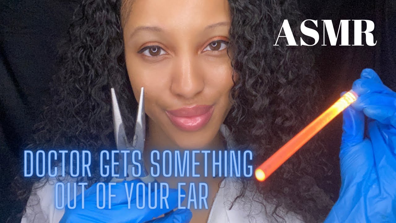 ASMR GETTING SOMETHING DEEP OUT OF YOUR EAR AT THE EAR DOCTOR 👩🏾‍⚕️ inaudible whispering ✨ #asmr