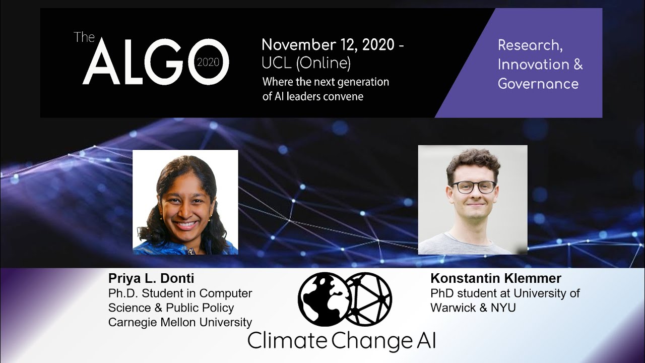 Tackling Climate Change with Machine Learning (Climate Change AI)