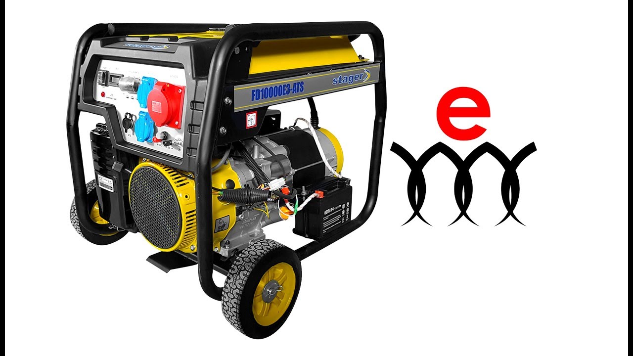 Generator de curent trifazat, Stager FD 10000E3, putere 8.5 KW, motor 19 CP + Automatizare ATS
