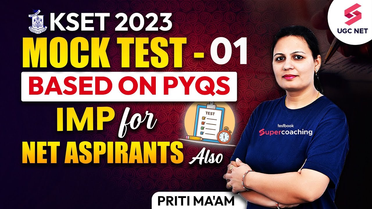 KSET 2023 Paper 1 | KSET 2023 Mock Test Paper 1 | KSET 2023 Imp PYQs | Paper 1 Revision | Priti Mam