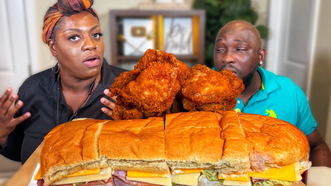 NO ONE CAN CONDEMN YOU! | HUGE SUBSANDWICH | NANAS FRIED CHICKEN!|MUKBANG EATING SHOW!