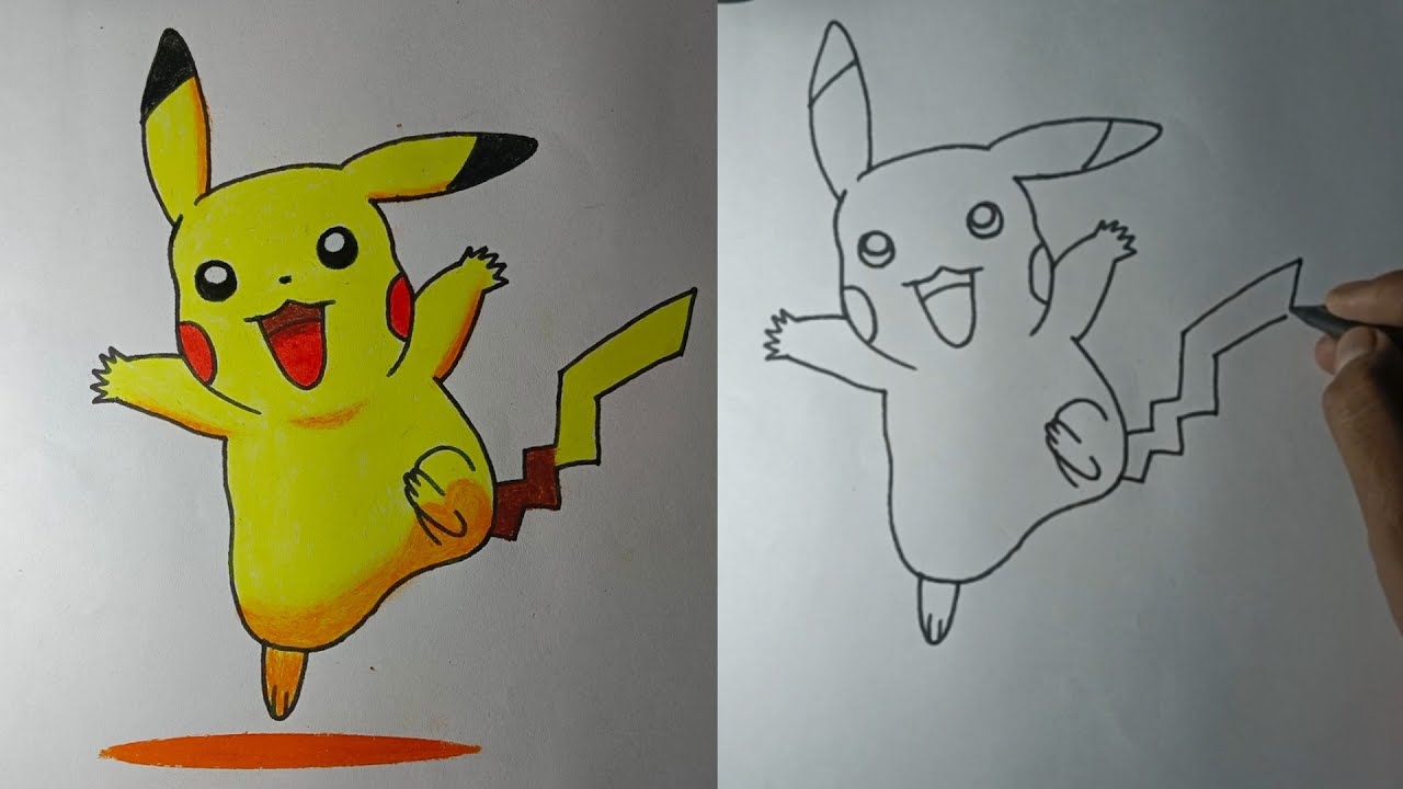 How To Draw Pikachu | Pokemon - Easy Oil Pastel Drawing | Step By Step |