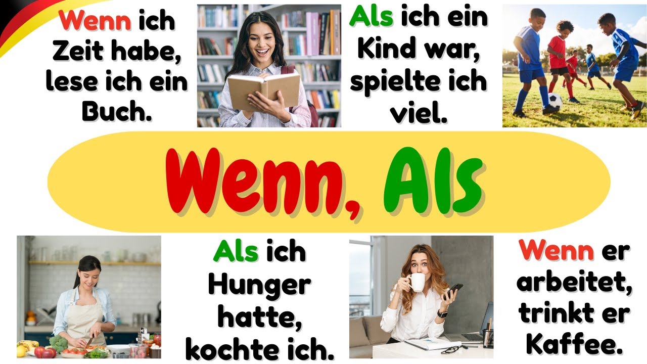 Wenn oder Als? 🤔 | Deutsch Grammatik A1&ndash;A2 | 50 Beispiels&auml;tze