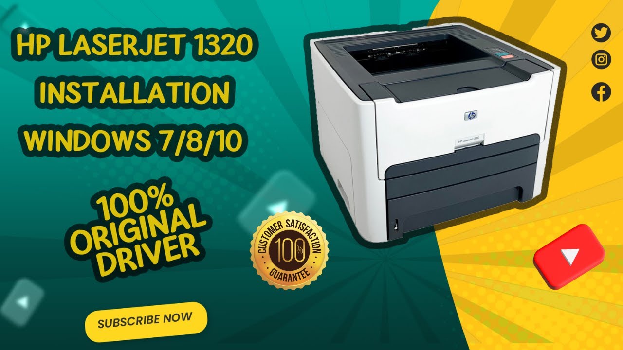 How to install hp laserjet 1320 in windows | install hp laserjet 1320 printer | 100% original driver
