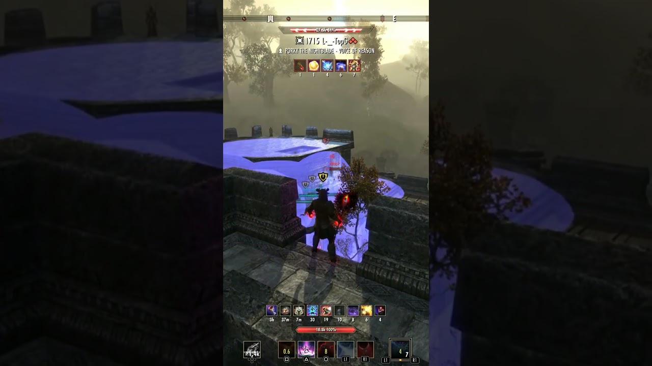 The range on this gank is 😅 #elderscrolls #eso #gaming #pvp #cyrodiil #nightblade #ganking #fyp #fun