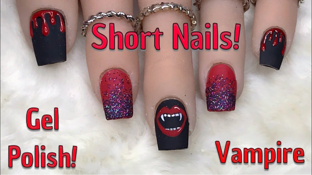 Gel Polish Vampire Nails | Short Nails | Nail Sugar