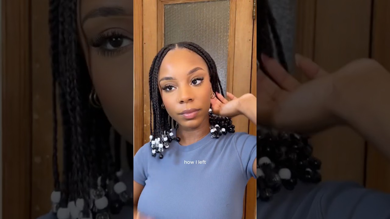 braided bob with beads! full tutorial on my channell