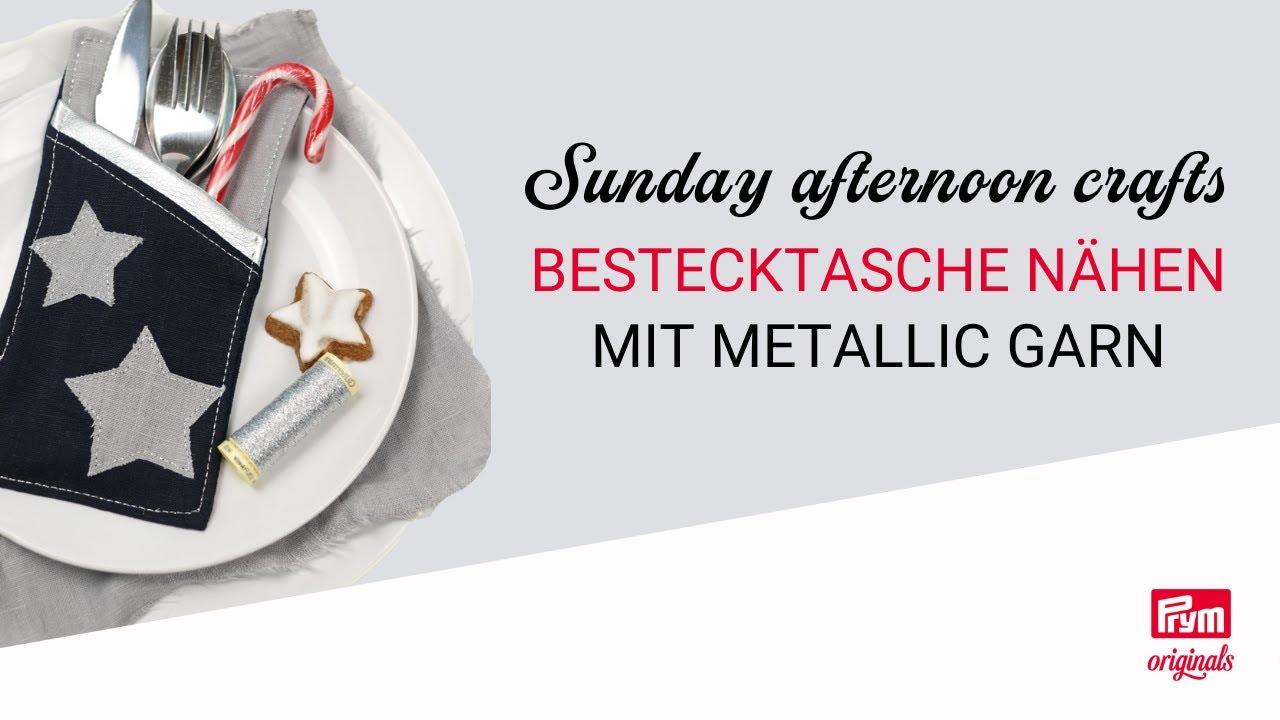 Bestecktasche n&auml;hen mit Metallic Garn | @DIYeule x Sunday afternoon crafts