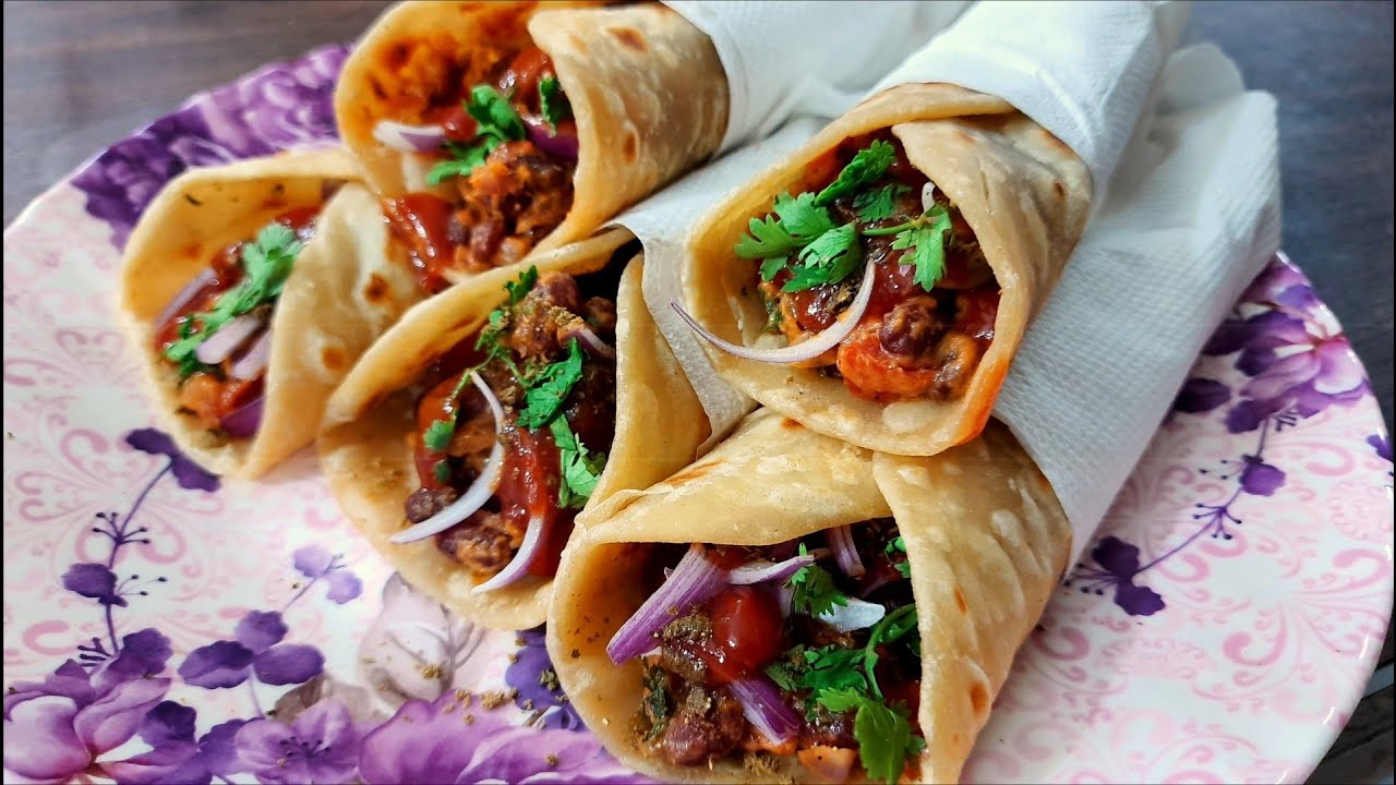 Veg Rajma Roll Recipe | Chatpata Rajma Wrap | Yummy Roll Recipe for snacks
