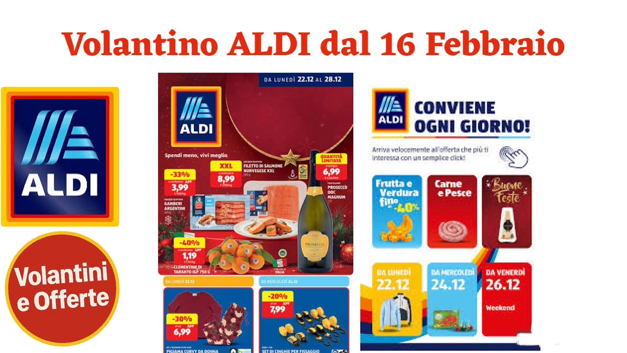 ALDI VOLANTINO dal 16 FEBBRAIO 🔥 OFFERTE PAZZESCHE da NON PERDERE!