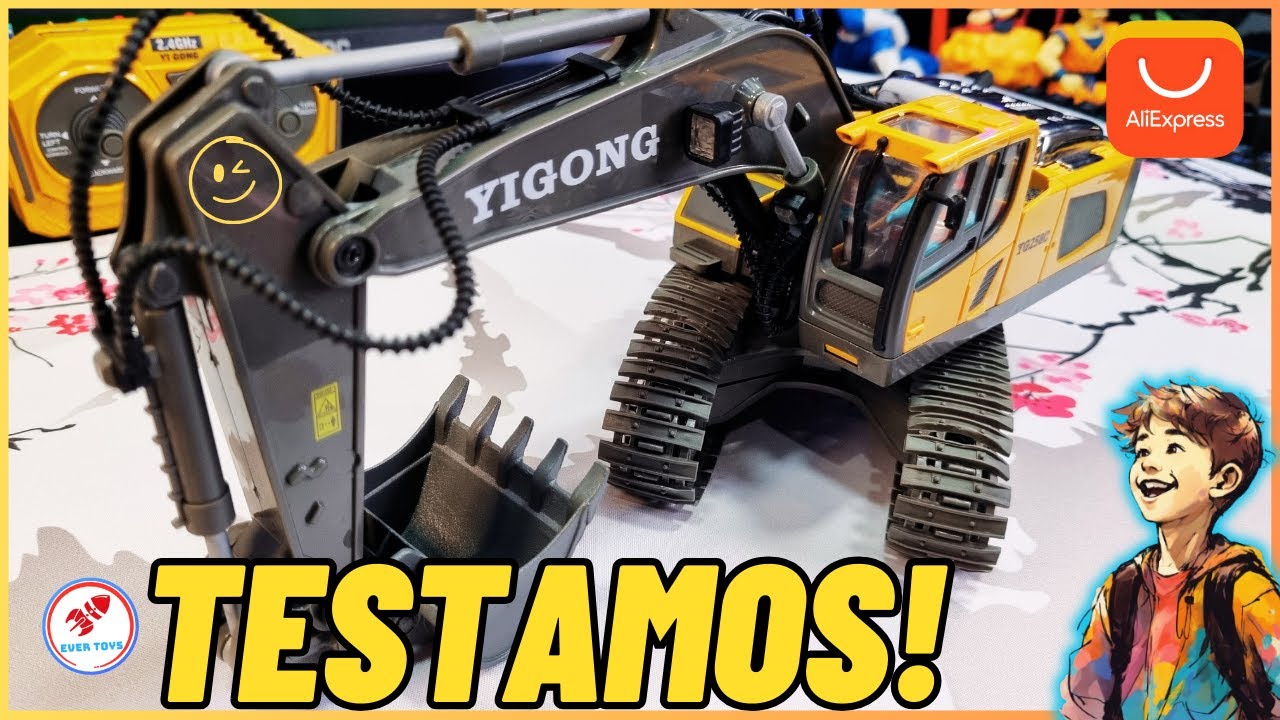 Escavadeira RC do AliExpress: Review e Teste de Performance!
