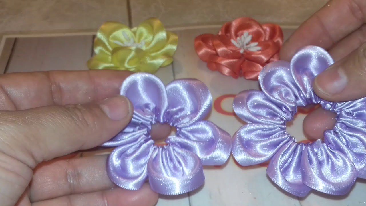 Como hacer flores sencillas y hermosas de liston