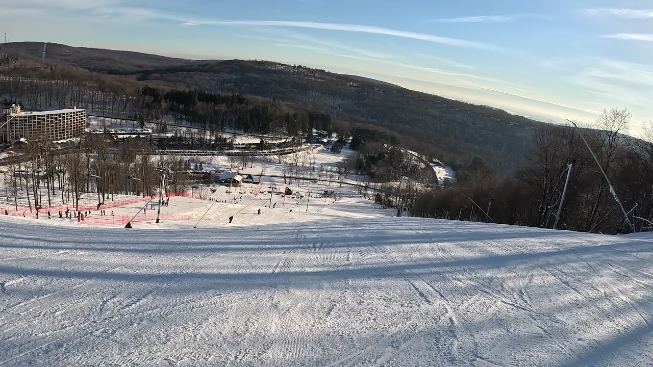 Early Morning Run on Avalanche Slope- Seven Springs Mountain Resort