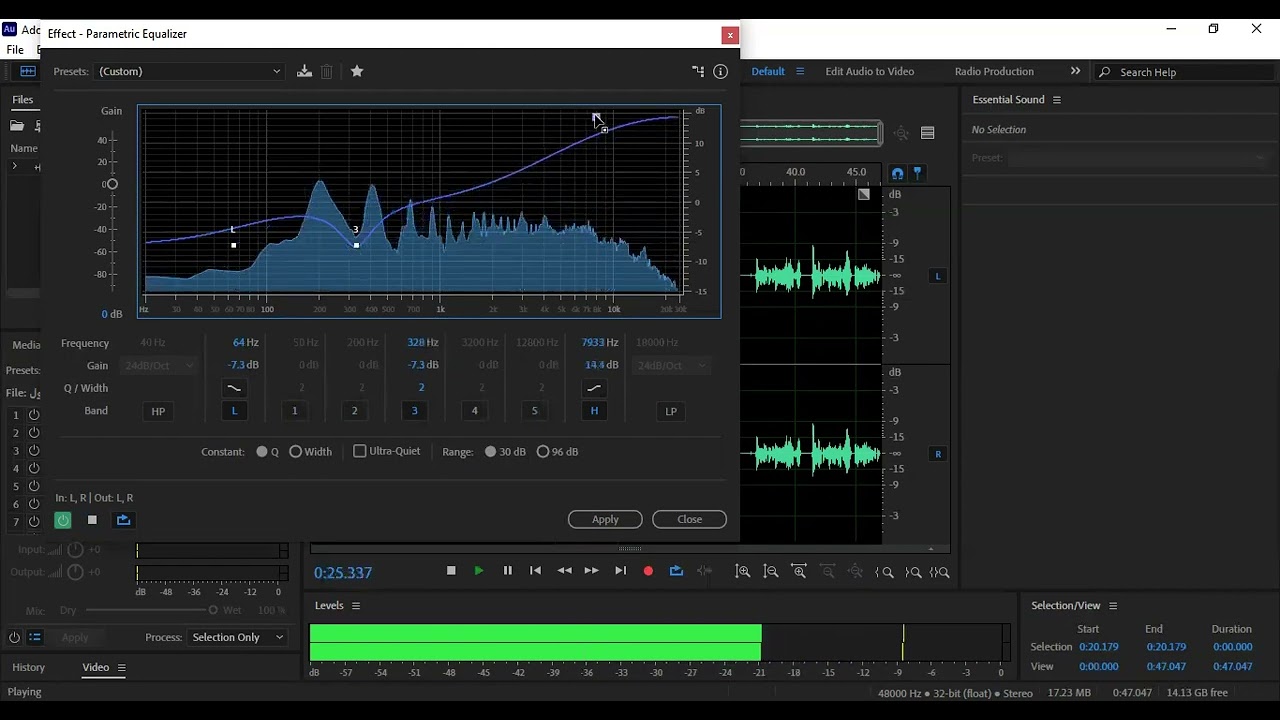 شرح ايفكتfilter &eq // هندسة صوتية// ادوبى اوديشن