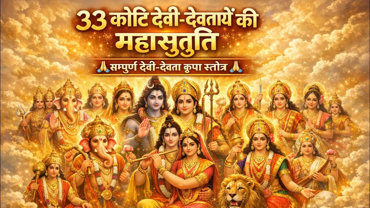33 कोटि देवी-देवताओं की स्तुति - सम्पूर्ण देवी-देवता कृपा स्तोत्र - Most Powerful All Gods Stuti