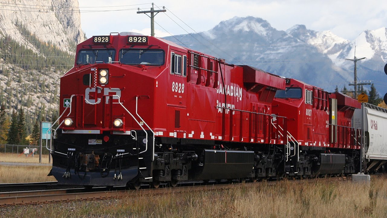 Re-upload for better quality: CP Rail Brand New GE ES44AC Laggan Subdivision Banff Alberta 09/10/11