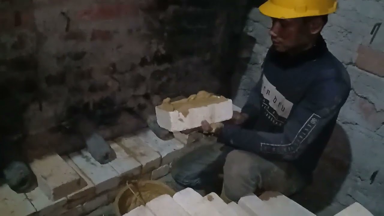 Cara Memasang Firebrick ( Batu bata tahan api ) di Dapur Boiler