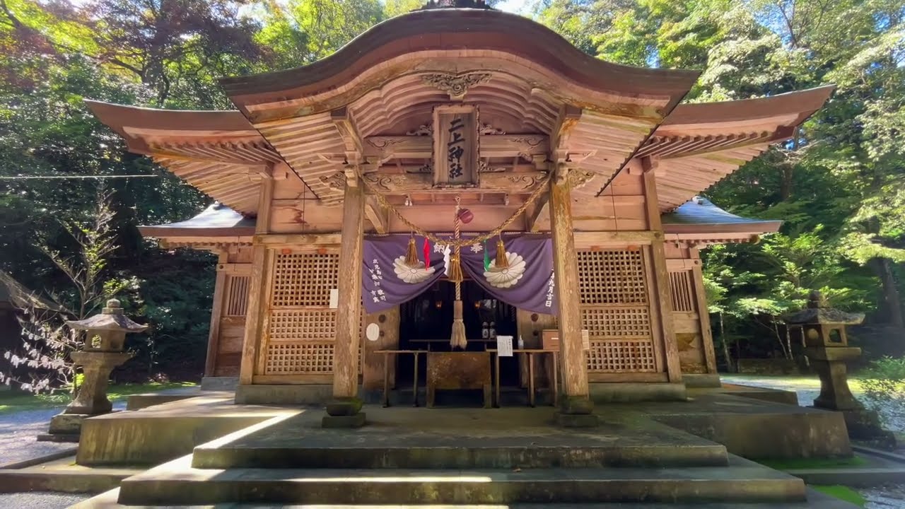 二上神社⛩️天に昇る美しい階段💞✨湧水🌈#パワースポット #宮崎県 