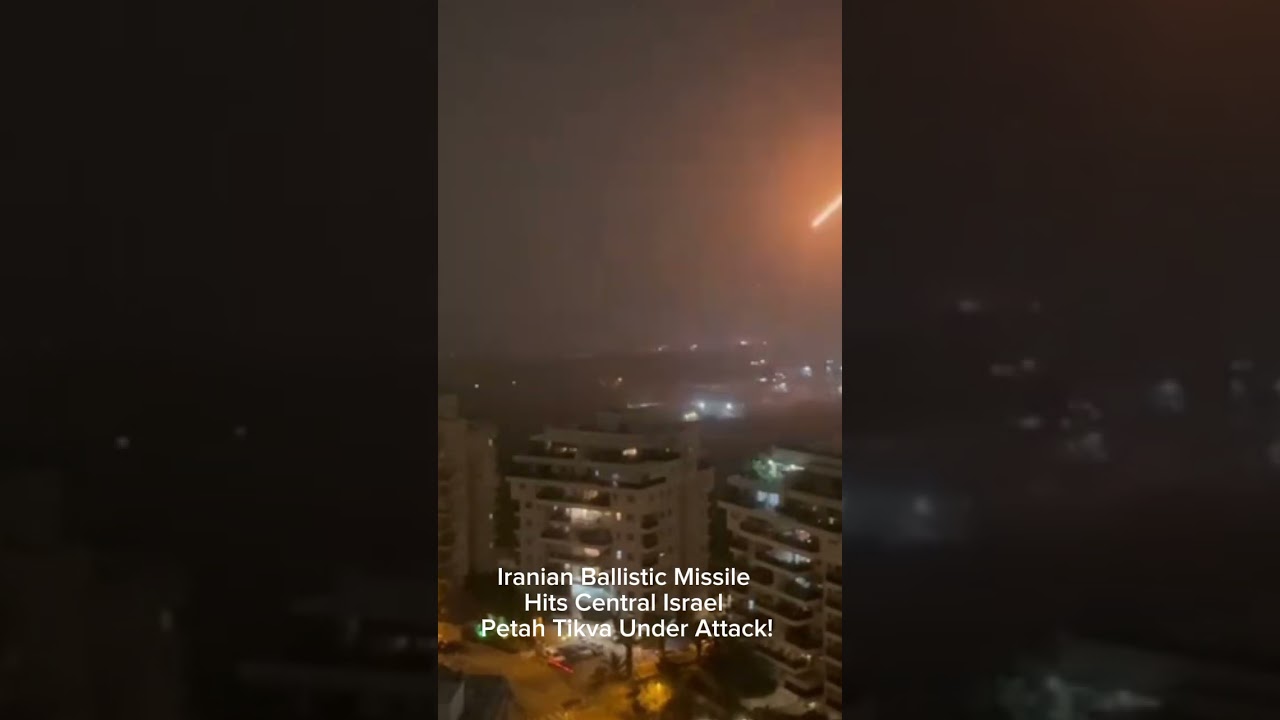 Iranian Ballistic Missile Hits Central Israel &ndash; Petah Tikva Under Attack!#iranwar #geopolitics #usa