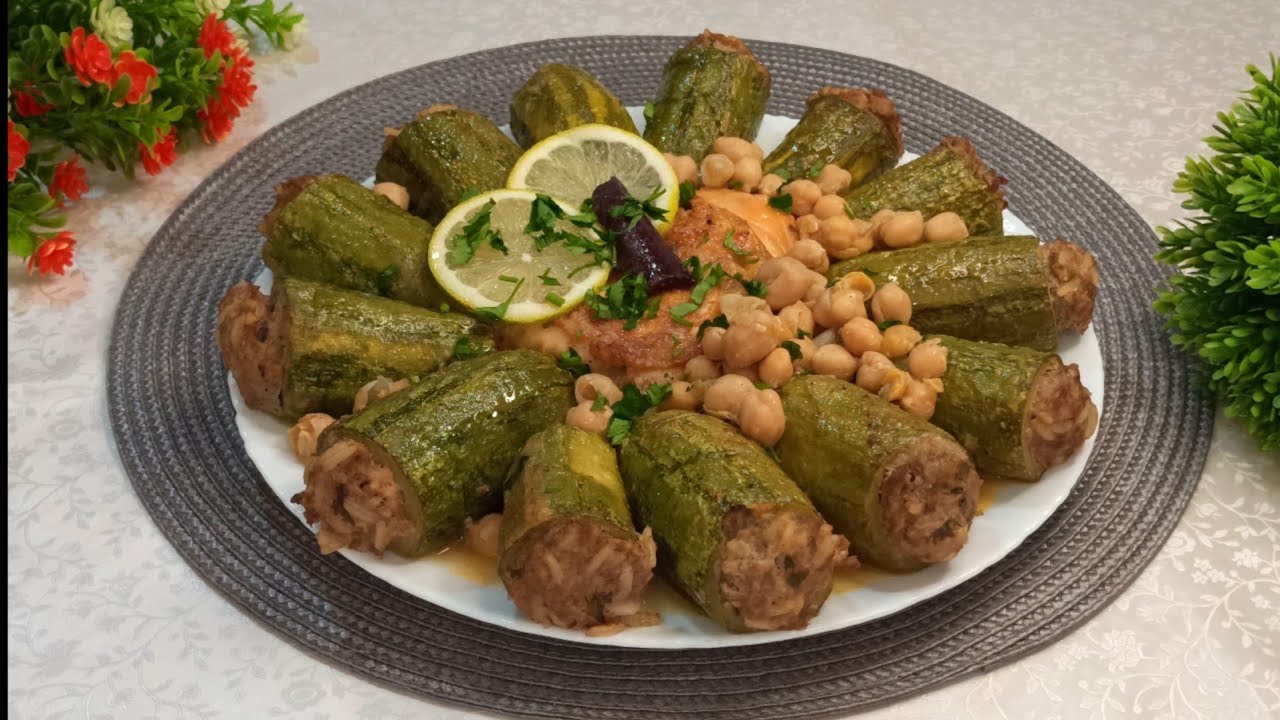 دولمة قرعة على طريقة امي الغالية  بنينة  وخفيفة  مع حشو طري  Very delicious stuffed zucchini