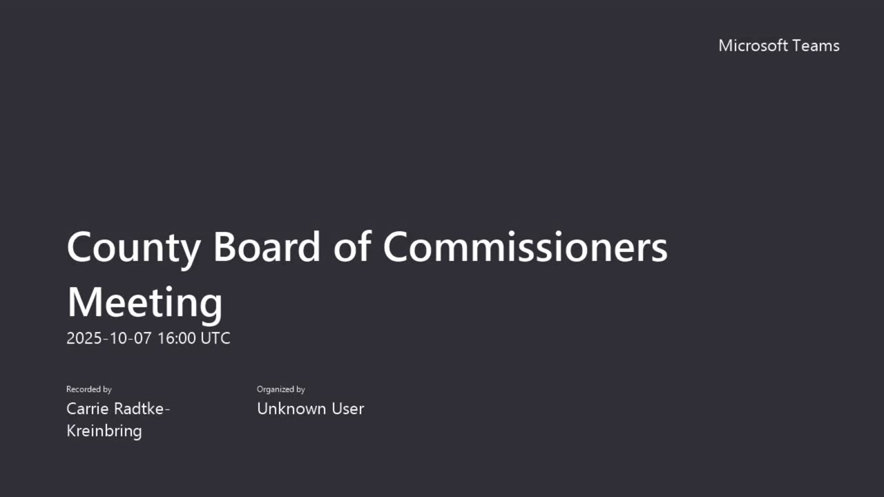 October 7, 2025 Olmsted County Board Meeting