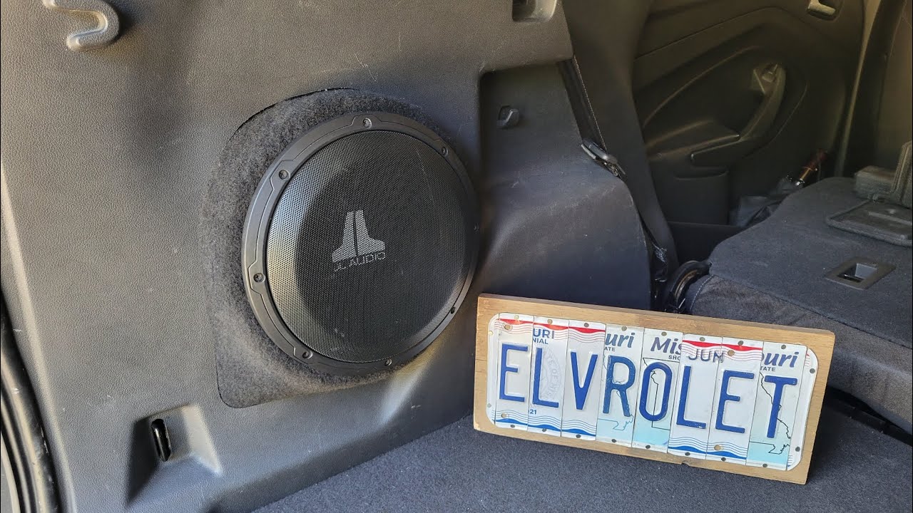 Ford Escape custom fiberglass subwoofer box, make and install.  2013-2019