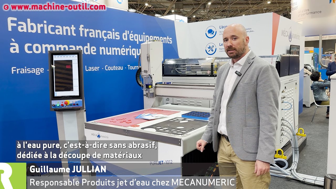 Machine de découpe jet d'eau pure pour matériaux tendres Mécanuméric Purejet