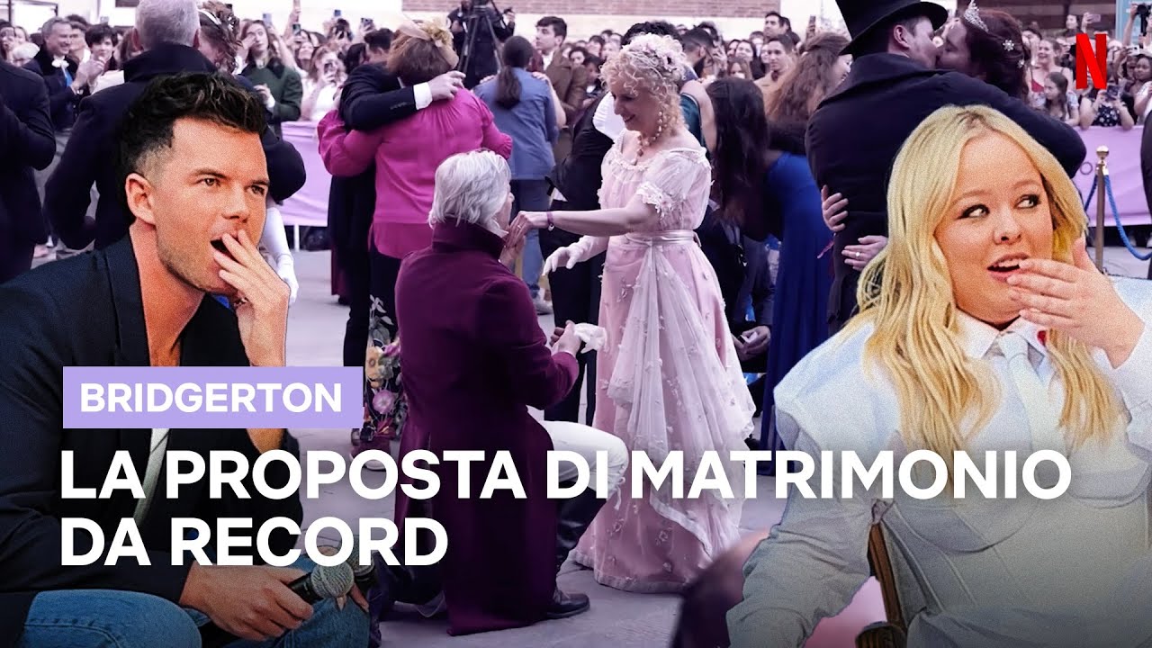 La PROPOSTA DI MATRIMONIO DA RECORD davanti al CAST di BRIDGERTON a VERONA I Netflix Italia
