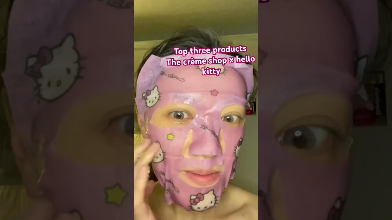 Top three products from the cr&egrave;me shop x hello kitty.  #selfcare #hellokitty #facemask #skincare
