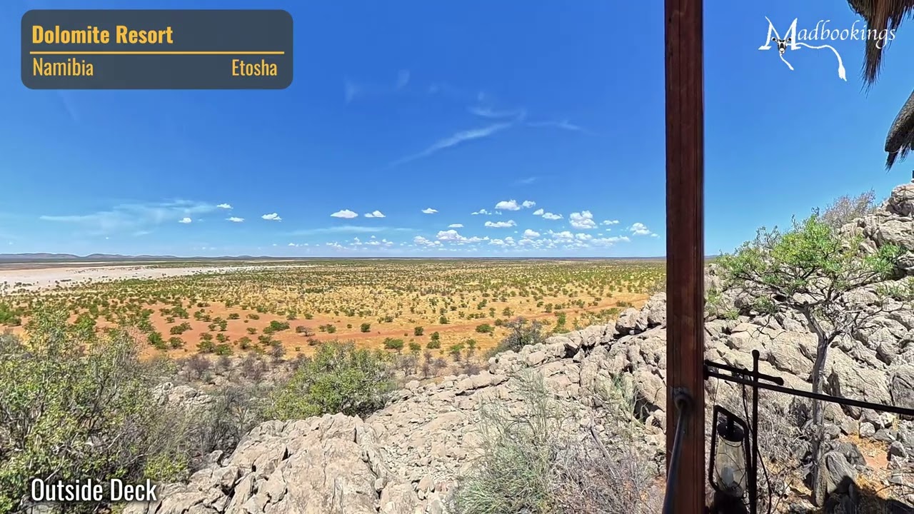 Насладитесь панорамным видом на террасу курорта Доломит в 360° | Национальный парк Этоша