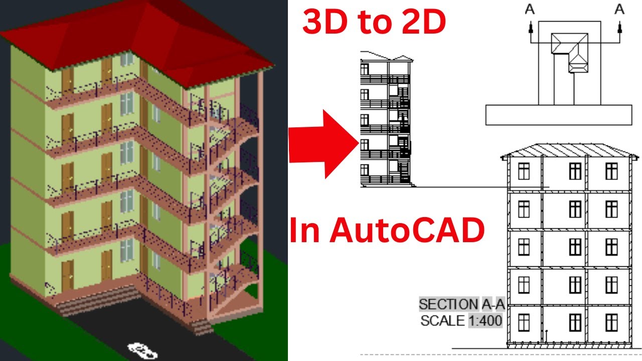 Converting 3D Models to 2D drawings using AutoCAD in one minute