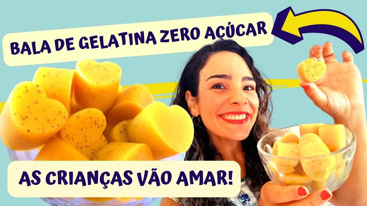 🍬Bala De Gelatina Zero Açúcar Para Diabéticos | Bala Fini Caseira Saudável | As Crianças Vão Amar!