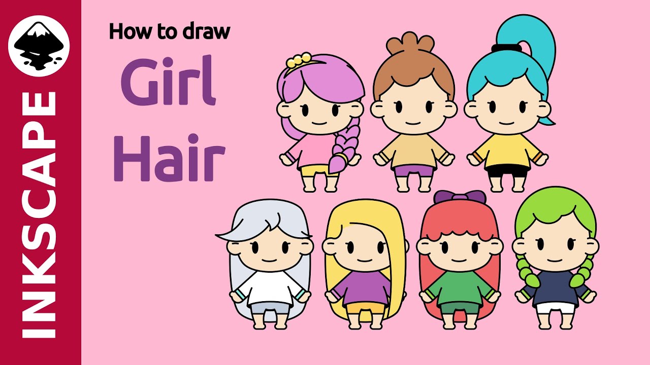 Inkscape Tutorial: How to draw a girl's hair