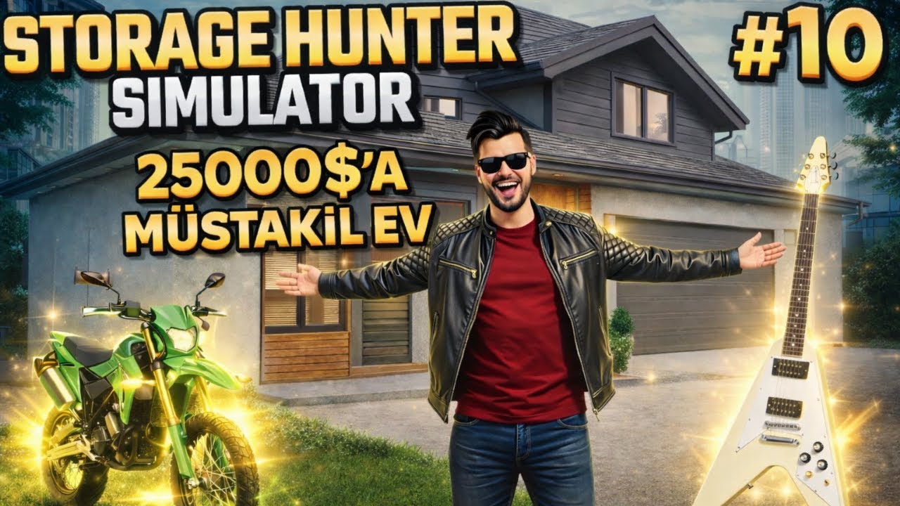 🏠 25.000$'A MÜSTAKİL EV ALDIM! Efsanevi Cross Motor ve Elektro Gitar l Storage Hunter Simulator #10