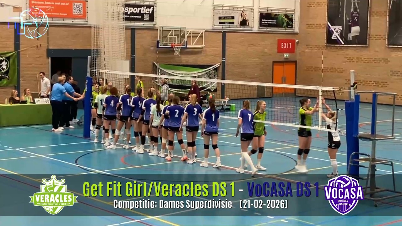 Volleybal Dames Superdivisie: Get Fit Girl/Veracles D1 - VoCASA D1 [21-02-2026]
