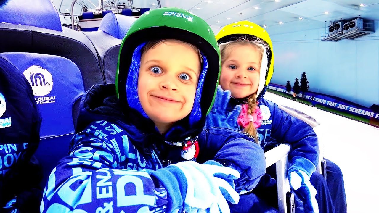 Diana and Roma at Ski Dubai -Indoor Snow Park