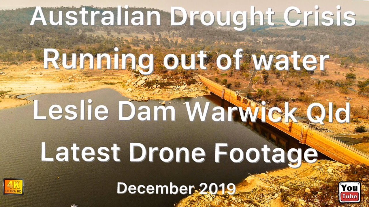 Australian Drought crisis, Warwick Qld, Leslie Dam.