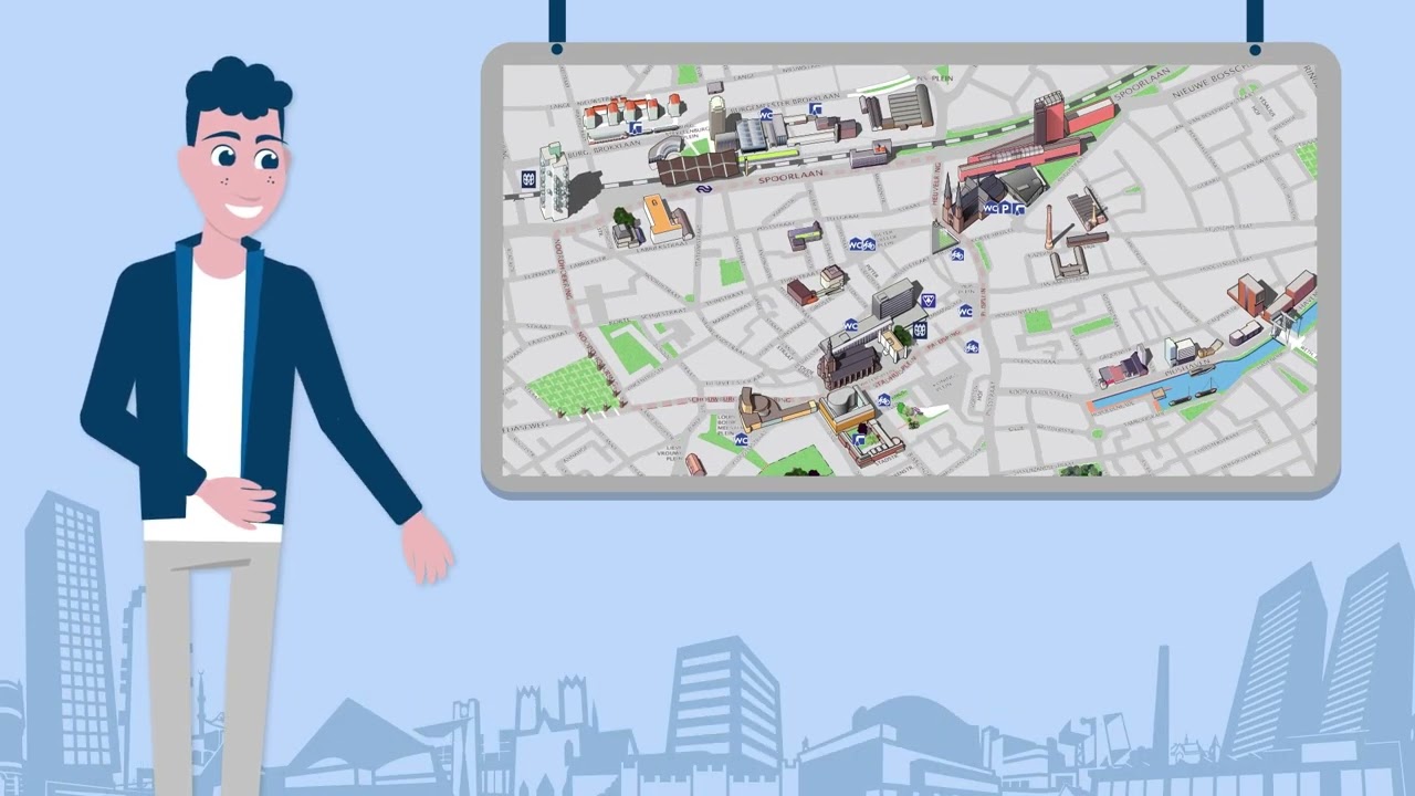 Animatie bereikbaarheid Tilburgse binnenstad