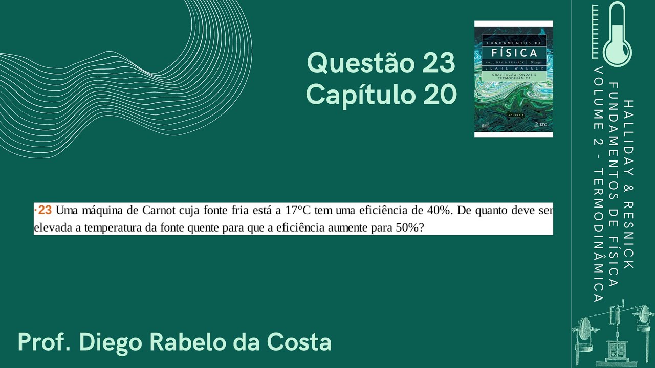 Solução da Questão 23 - Cap. 20 - Vol. 2 - Halliday & Resnick - Fundamentos de Física