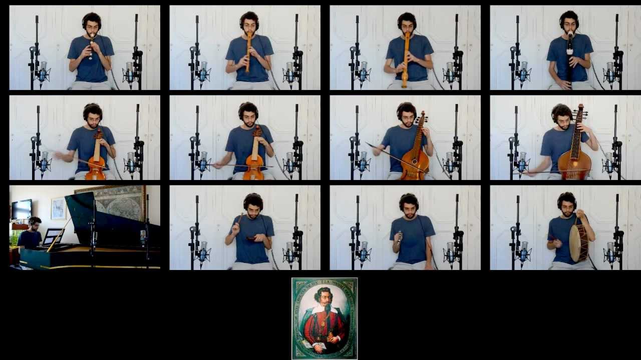 I played 12 instruments TOGETHER [16th Century Music Praetorius Canaries]