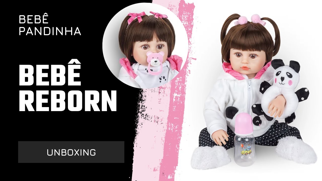 BONECA BEBE REBORN PANDINHA SUPER REALISTA - BRASTOY