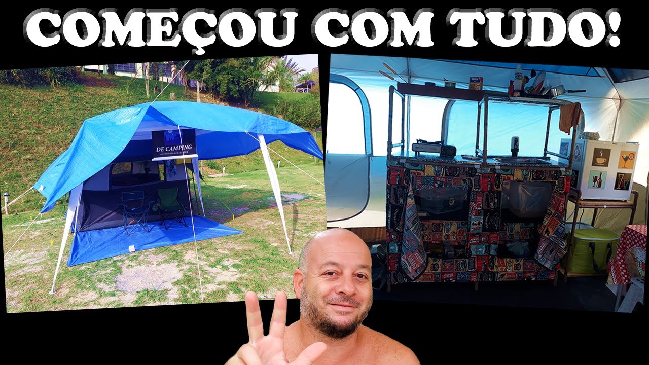 Barraca COLEMAN PRAIRIE BREEZE Iniciante no CAMPING com ESTRUTURA TOP!