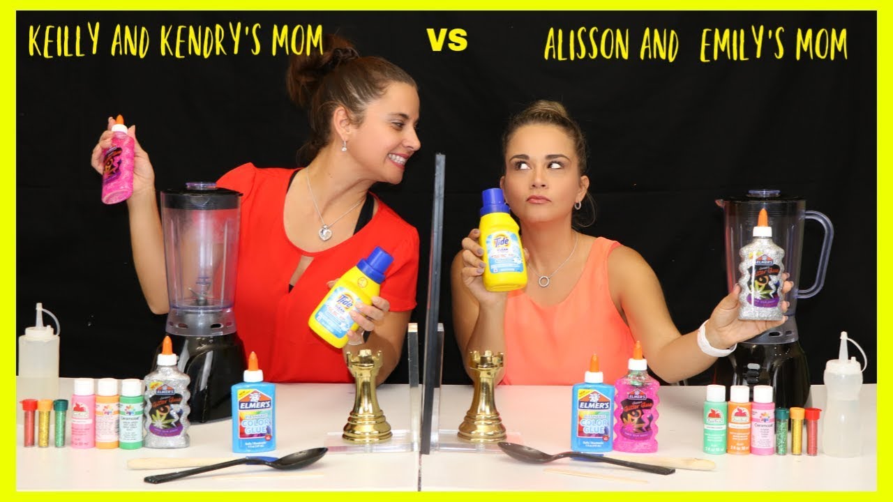 MOM VS MOM TWIN TELEPATHY SLIME CHALLENGE | SISTER FOREVER